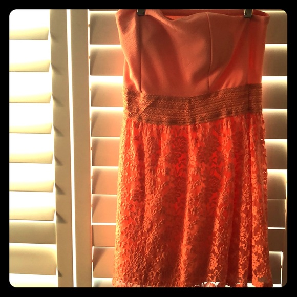 Pink Strapless Floral Summer Dress - Picture 1 of 4